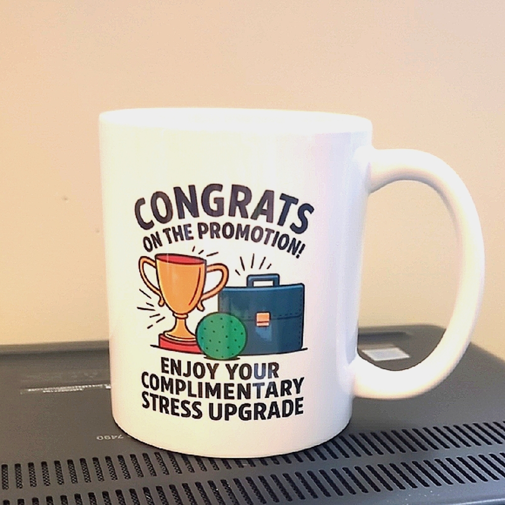 Humorous Stress Upgrade Promotion Mug